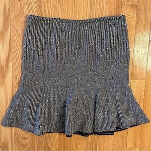 Armani Collezioni Wool Printed Speckled Mermaid Skirt Made In Italy Size 14 Rare